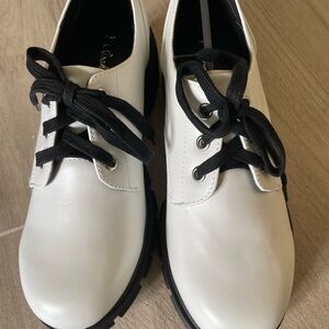Sarah Jayne Girl's / woman’s JOLENE OXFORD WHITE Lace Up Shoes